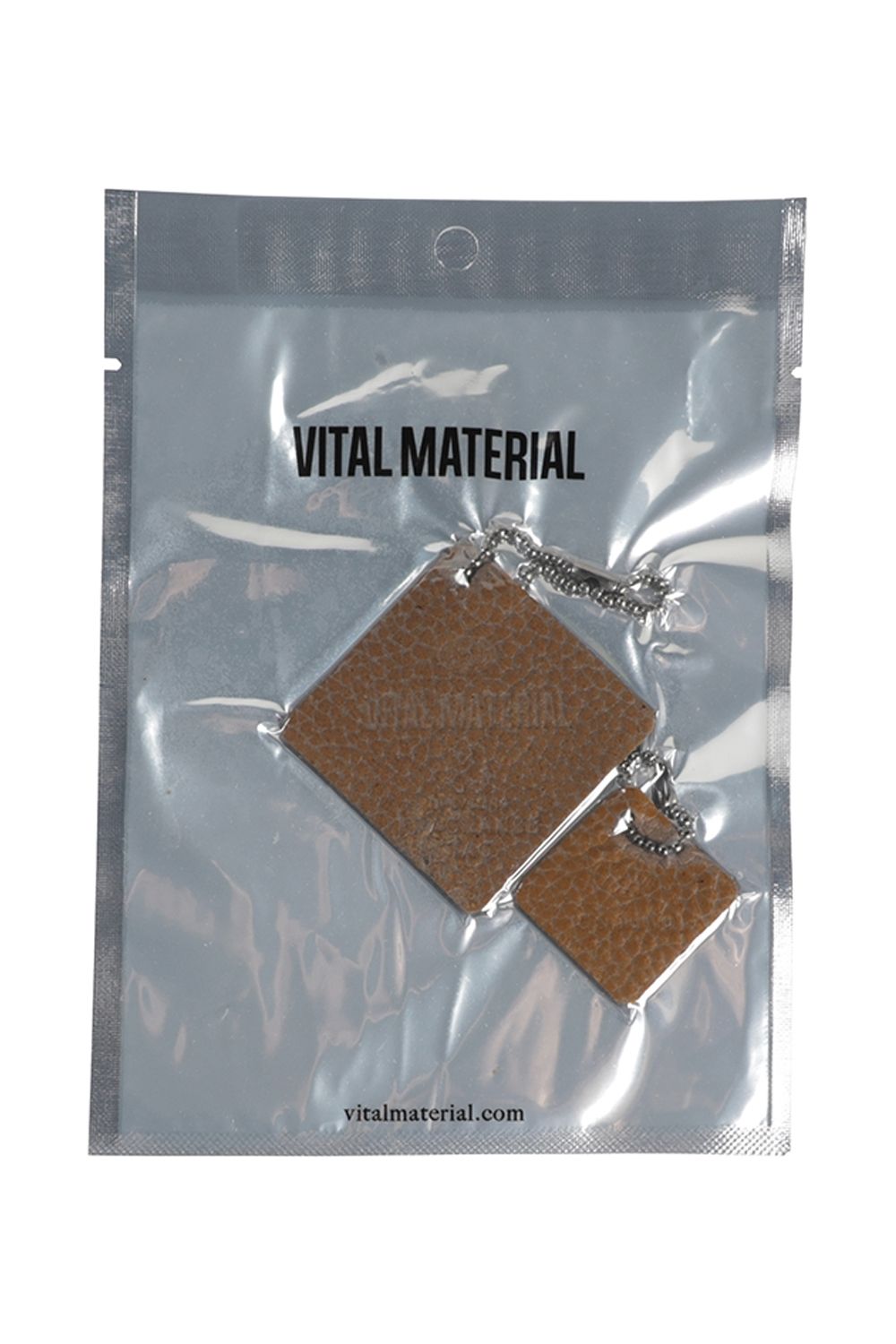 DEMIU  /  VITAL MATERIAL FRAGRANCE TAG / フレグランスタグ アップサイクルレザー エトープ / グレー