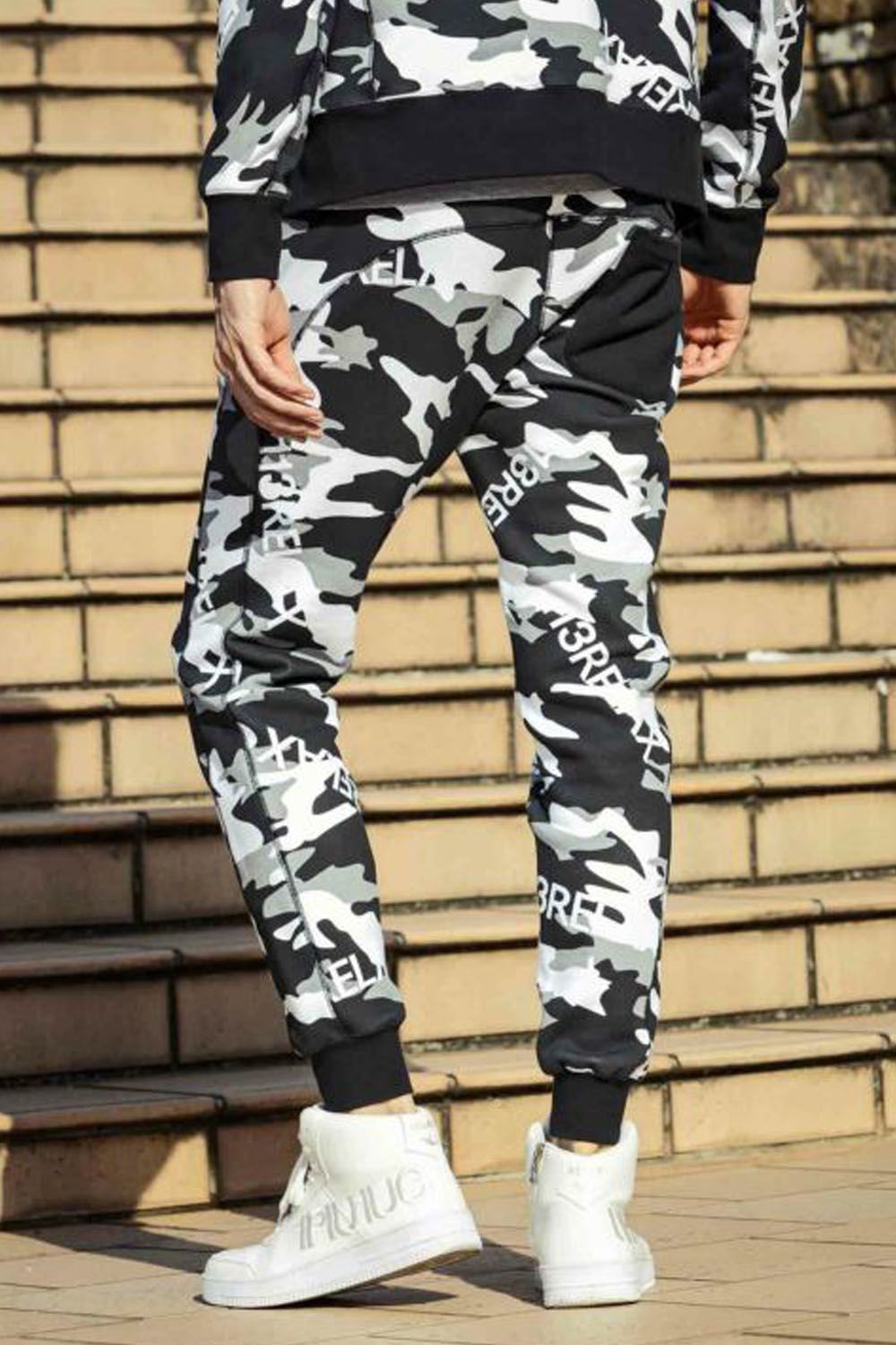 SUPER HEAVY 500 CAMO PANTS / スーパーヘビー スウェット カモ柄パンツ ブラックカモ