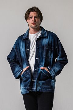 RC COVER ALL / ライトデニム カバーオールジャケット (ダークインディゴ) (2月中旬入荷予定)