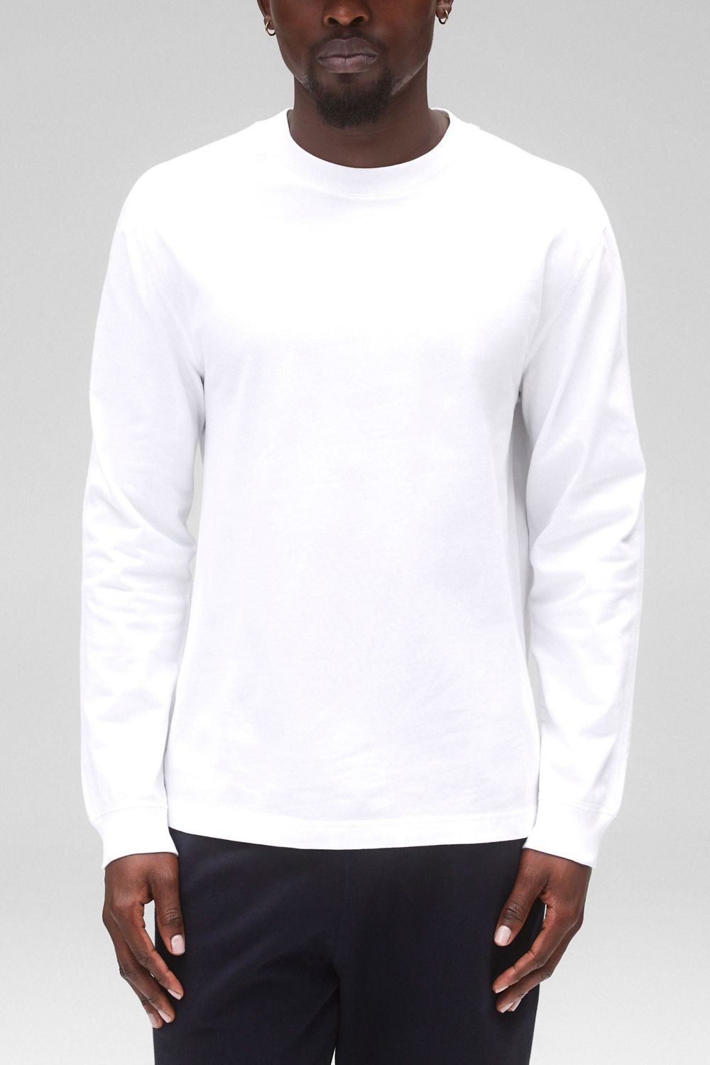 【国内正規品】【STANDARD FIT】 MIDWEIGHT JERSEY LONG SLEEVE / ミッドウェイト ジャージ スタンダード 長袖Tシャツ ホワイト