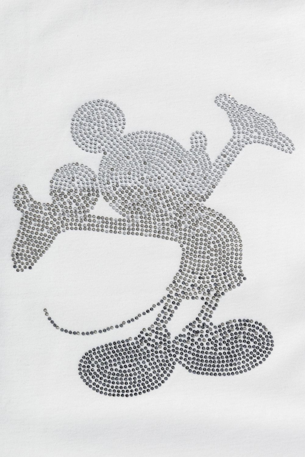 【26AW】 MICKEY SILHOUETTE GRADATION LINESTONE L/S / ミッキーシルエット グラデーション ラインストーン ロングスリーブTシャツ (ホワイト) (8月上旬入荷予定)