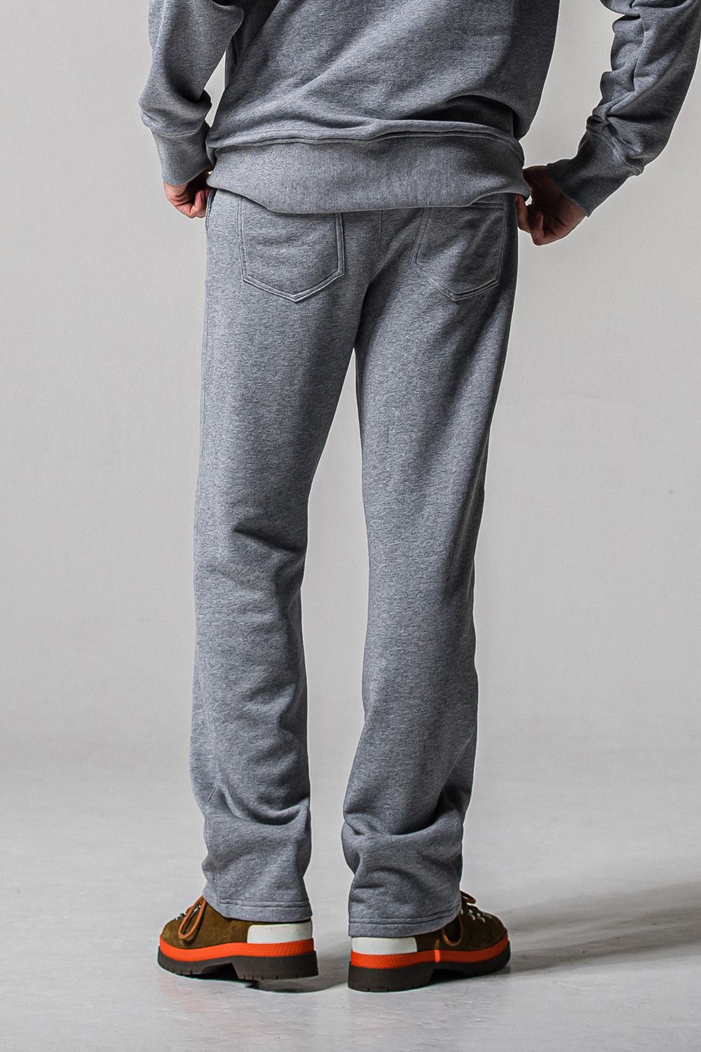 HF URAKE WIDE TUCK PANTS / 高機能裏毛 セミワイドシルエット イージータックパンツ (グレー) (1月中旬入荷予定)