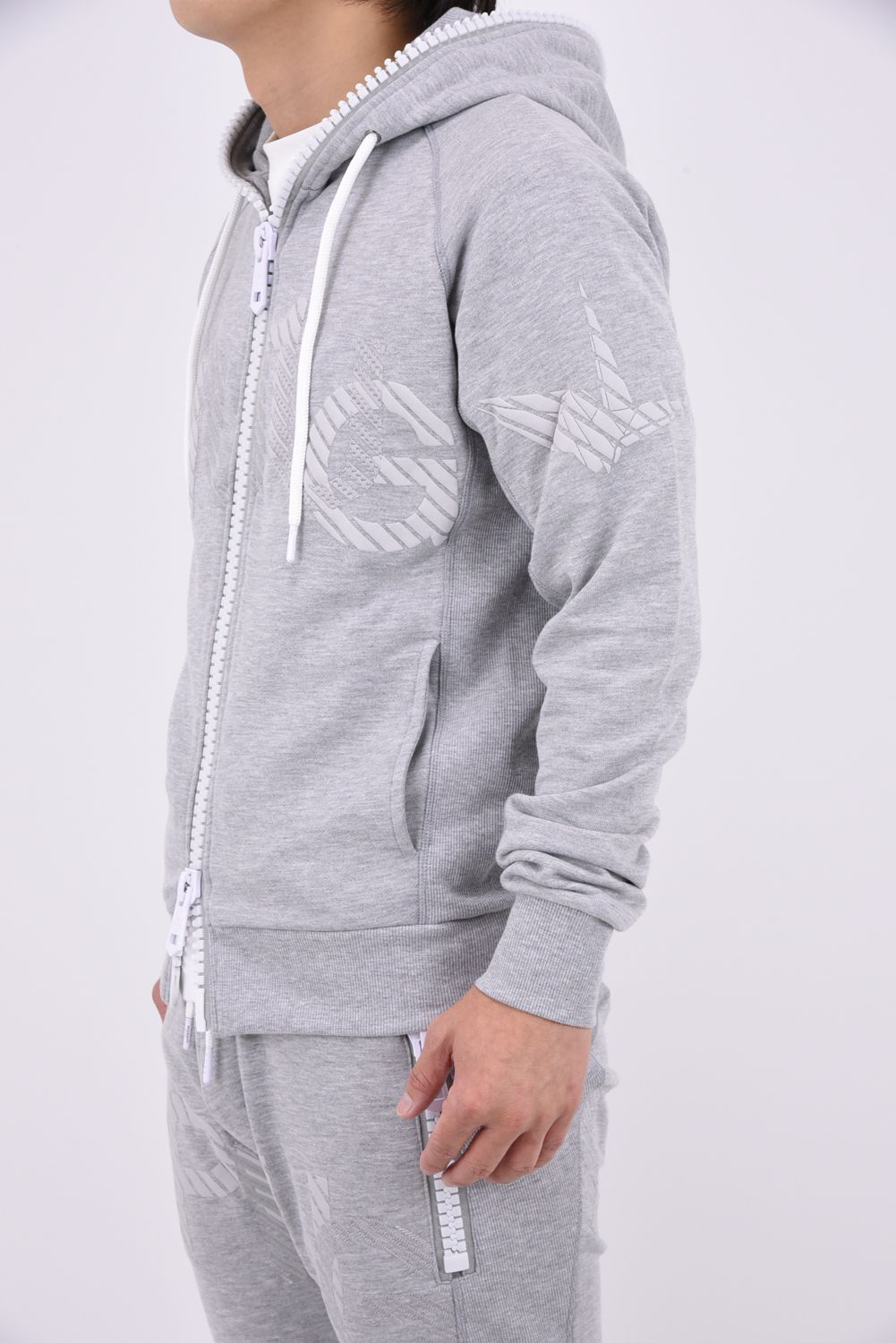 【26AW】 TC FRENCH TERRY SHADOW LOGO HOODIE / フレンチテリー シャドウロゴ フーディー (グレー)