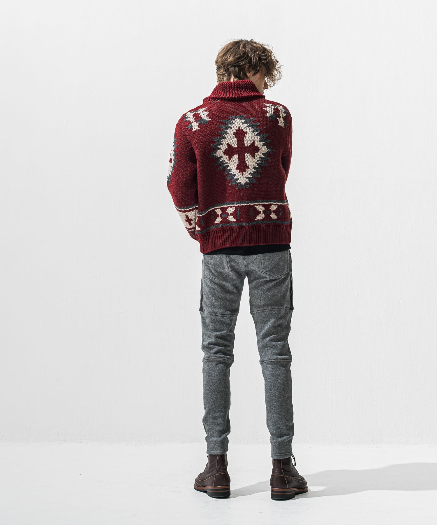 VELOURS FLEECE JT PT / 裏起毛 ベロアフリース ワンタックラインパンツ (チャコール) (11月中旬入荷予定) ※オーダー締切:9月7日(月)17時