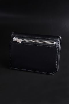 CARD WALLET / LA501GT アノネイ社 ボックスカーフ 二つ折りスマートカードウォレット ブラック