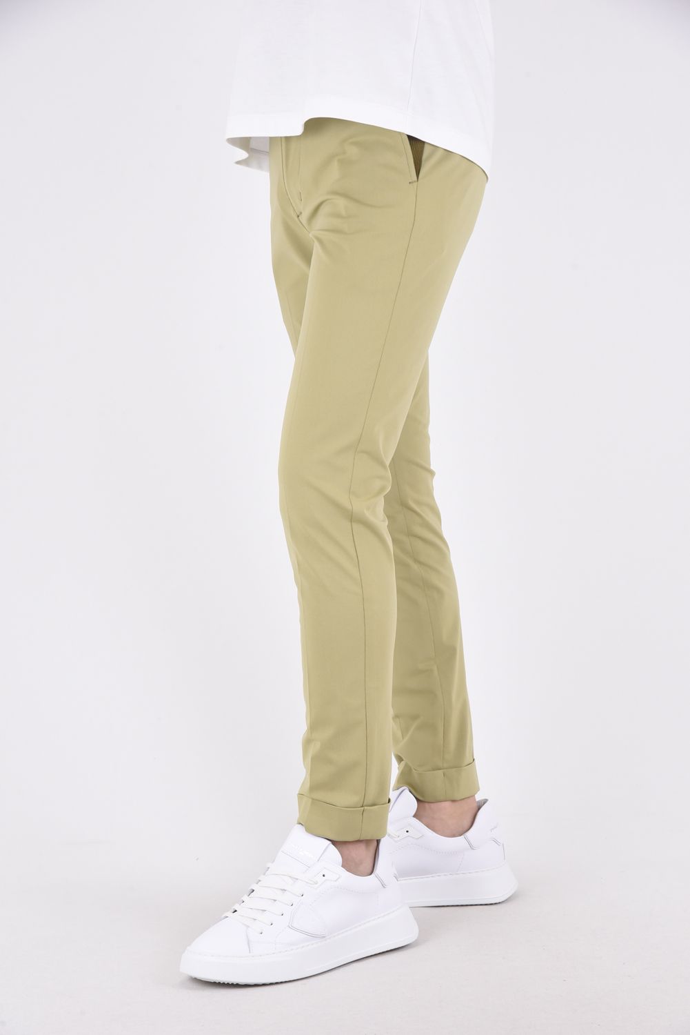 RIB SLACKS / 定番 リブ スラックスパンツ ベージュ