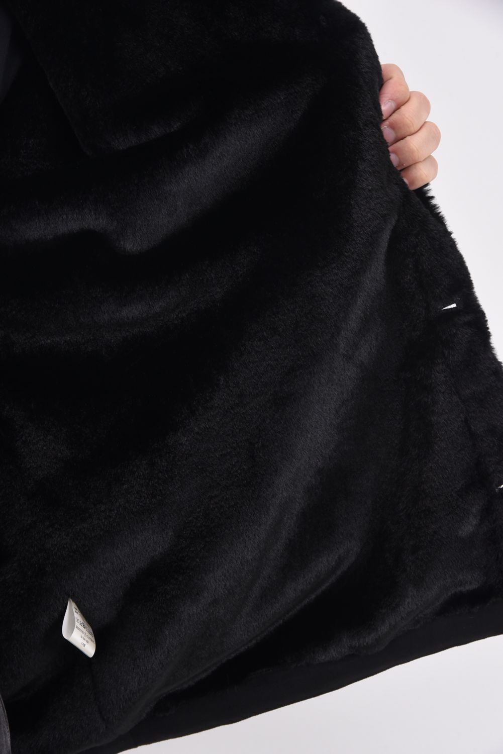 SUEDE FUR CAVER ALL /  エコ スウェード ファーカバーオールジャケット (ブラック)