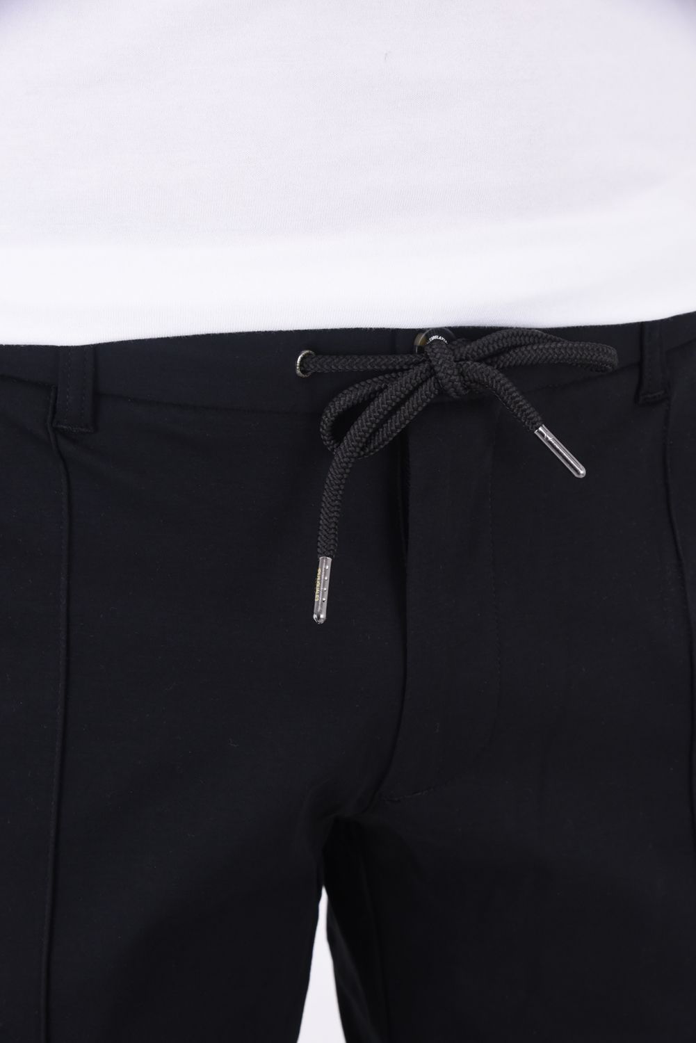 SILKET LINE SLACKS / サイドライン シルケットスラックス ブラック