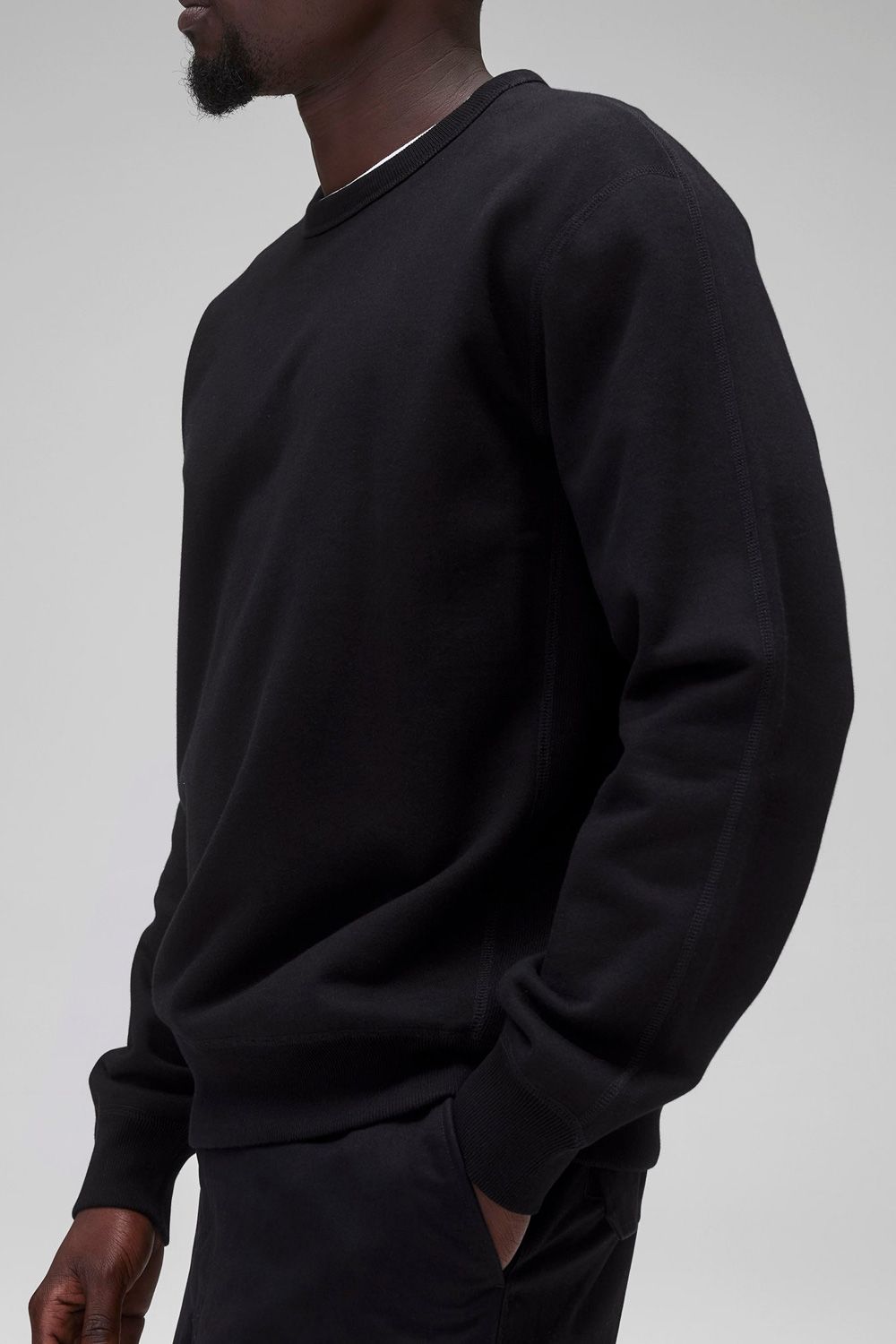 【国内正規品】【STANDARD FIT】 MIDWEIGHT TERRY CREWNECK / ミッドウェイト クルーネックスウェット (ブラック)