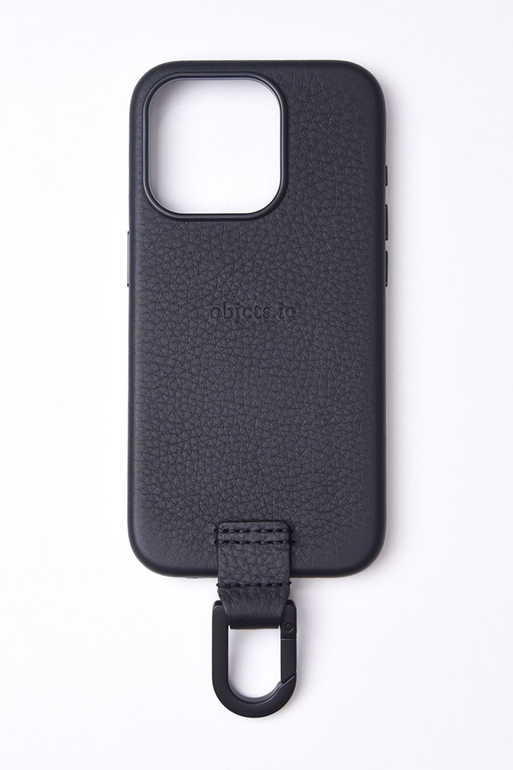 CARABINER-CASE / カラビナ付 iPhone レザーケース (ブラック)