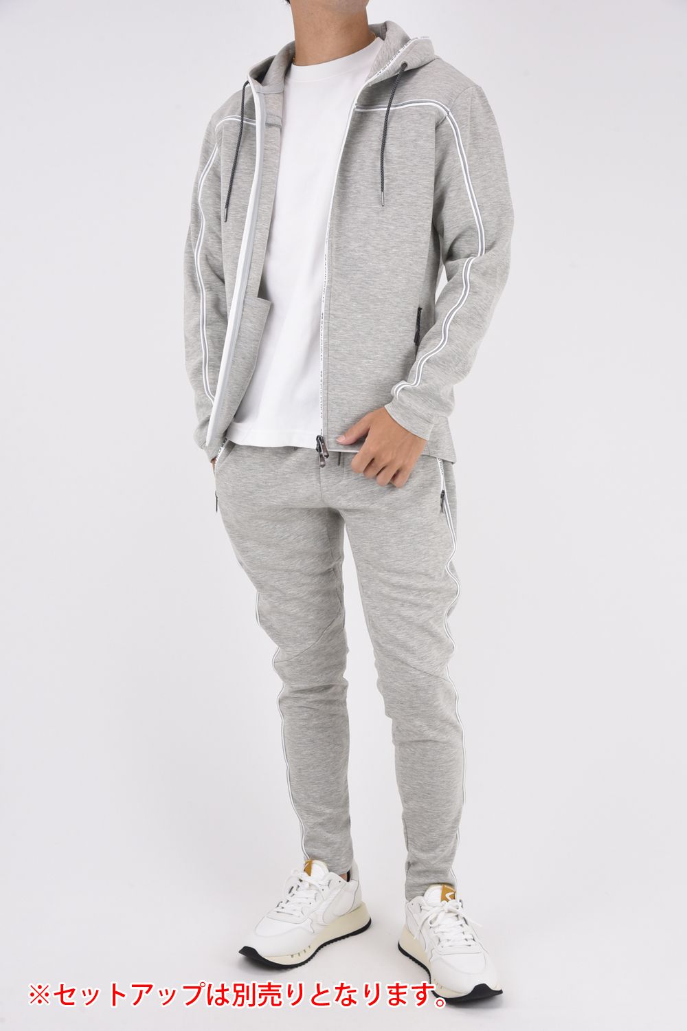 PIPING LINE HOODIE / パイピング ライン フーディ グレー