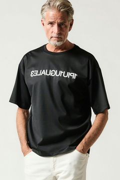 113 MIRROR BIG T / 113ミラーロゴ クルーネック 半袖 Tシャツ ブラック
