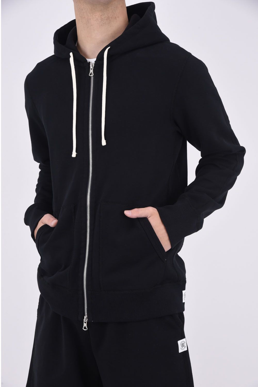 REIGNING CHAMP - 【国内正規品】 MIDWEIGHT TERRY FULL ZIP HOODIE / ミッドウェイトテリー  フルジップパーカー ブラック | gossip