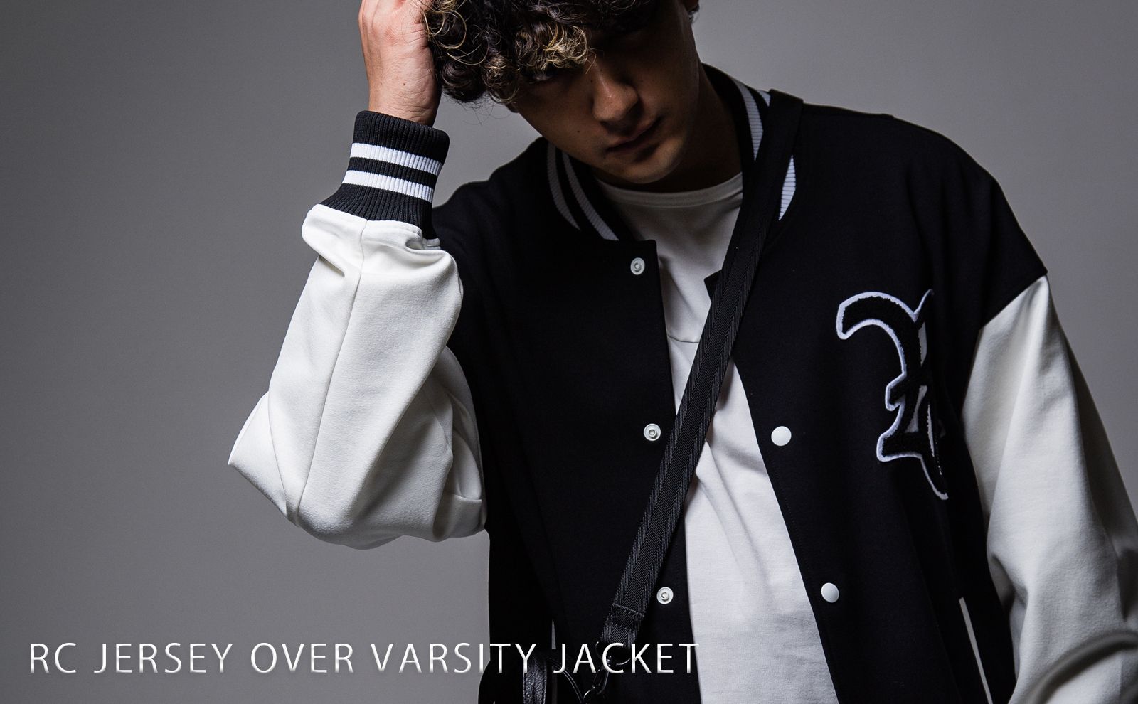 RESOUND CLOTHING - RC JERSEY OVER VARSITY JACKET / ブランドロゴ 