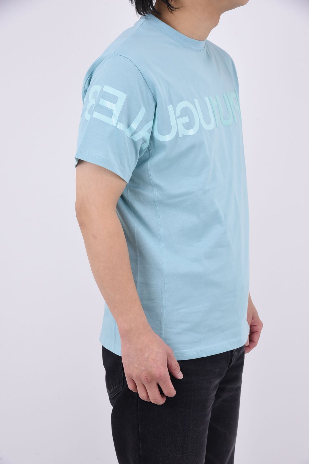 BIG LOGO INVERTED T-SHIRT / ビッグロゴ インバート Tシャツ (サックス)