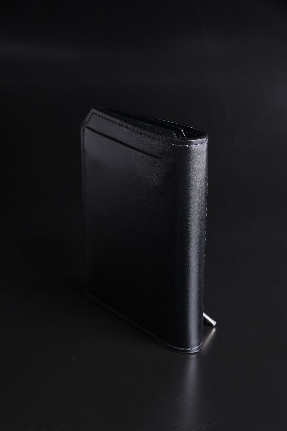 CARD WALLET / LA501GT アノネイ社 ボックスカーフ 二つ折りスマートカードウォレット ブラック