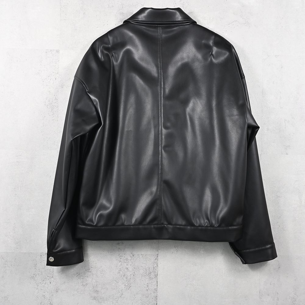 leather sp jk / エコレザー スポーツマンジャケット (ブラック) (9月末入荷予定) ※オーダー締切:5月23日(土)17時