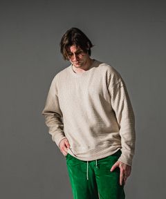 knt l loose trainer / ニット ルーズ トレーナー (ベージュ) (9月上旬入荷予定) ※オーダー締切:5月23日(土)17時