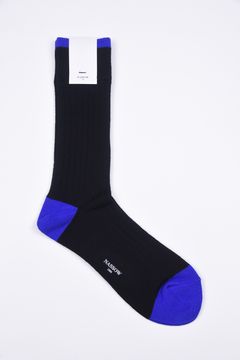 WOOL PANEL / 日本製 ウール リブソックス ブラック