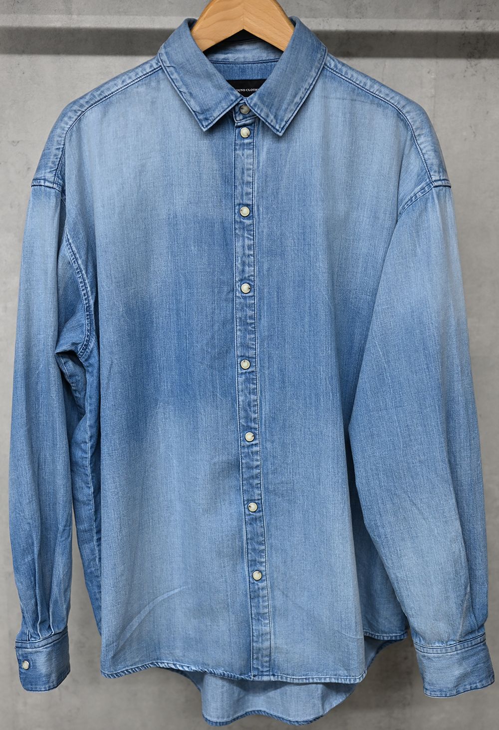 DENIM JACK SHIRTS / ヴィンテージ加工 ダンガリーシャツ インディゴユーズド