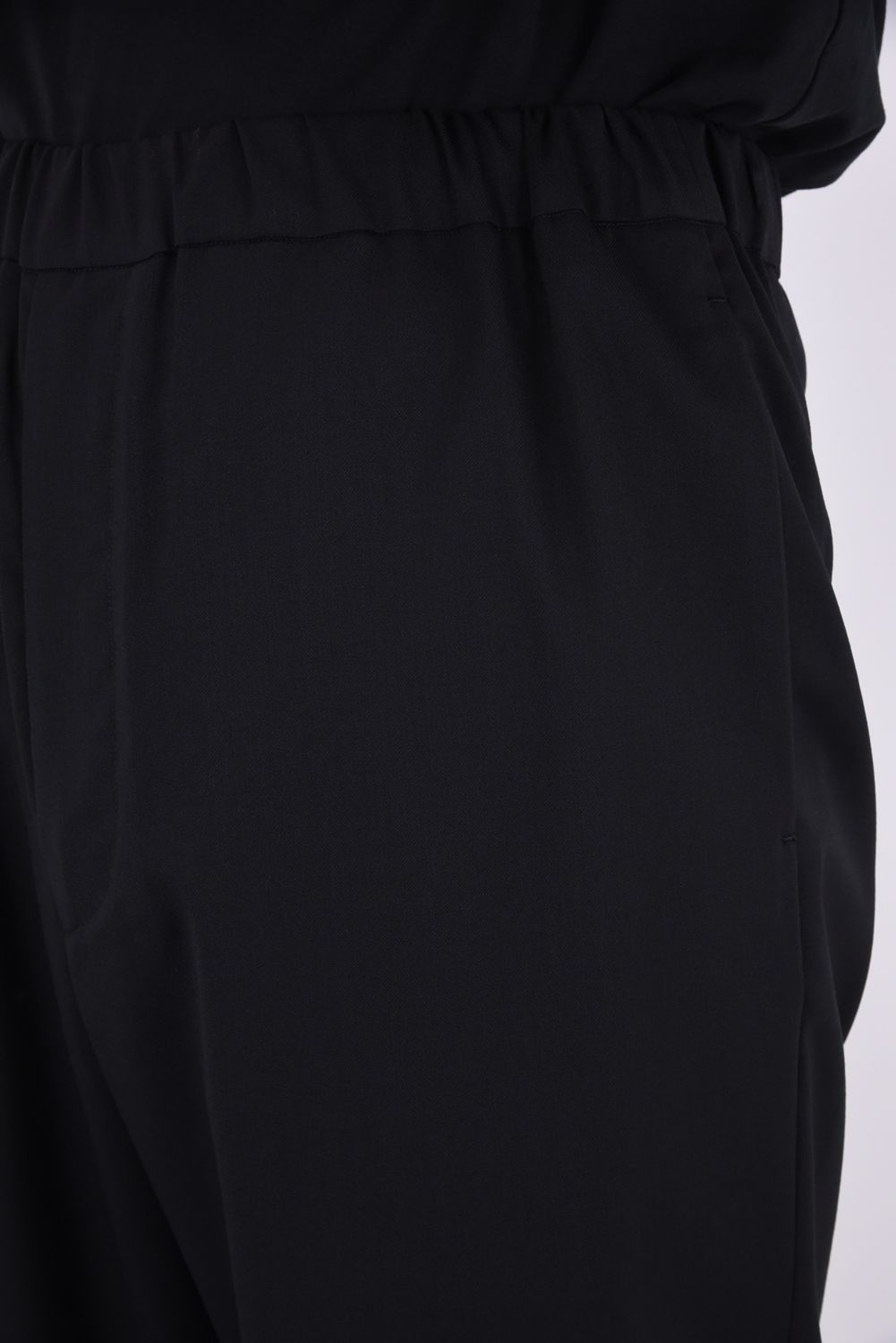 TWILL SOFT FLARE PANTS / ツイル ソフトフレアパンツ (ブラック)