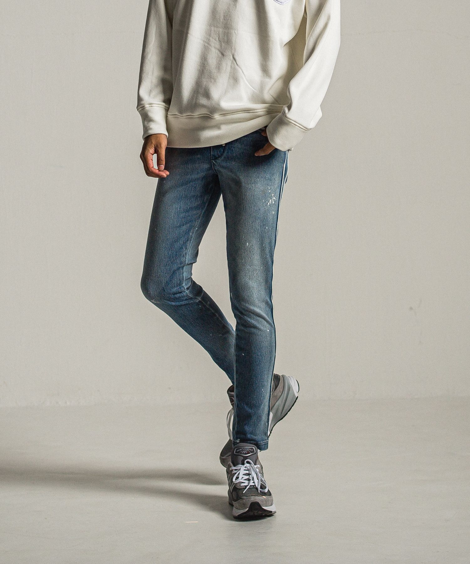RESOUND CLOTHING - EX DENIM JERSEY BLINDLINE PT / デニム