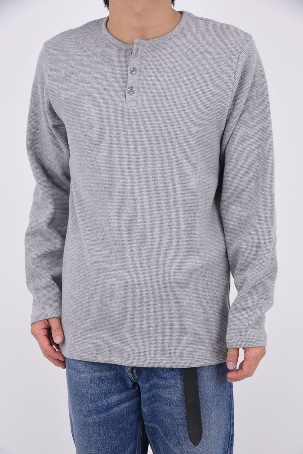 【26SS 39th】 WAFFLE HENRY TEE / ワッフル ヘンリーTシャツ (グレー)