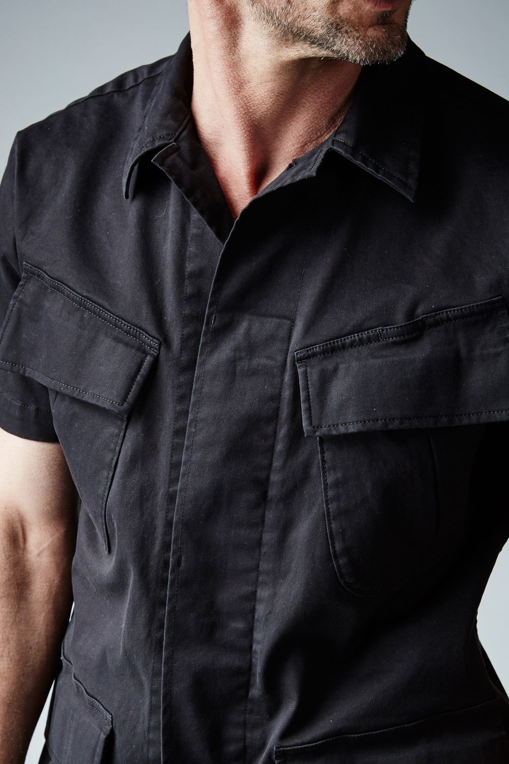 【BLACK MILITARY Vol.7】 JUNGLE FATIGUE S/S SHIRT -BLACK- (9月頃入荷予定 )※オーダー締切8/6(金)11:59迄