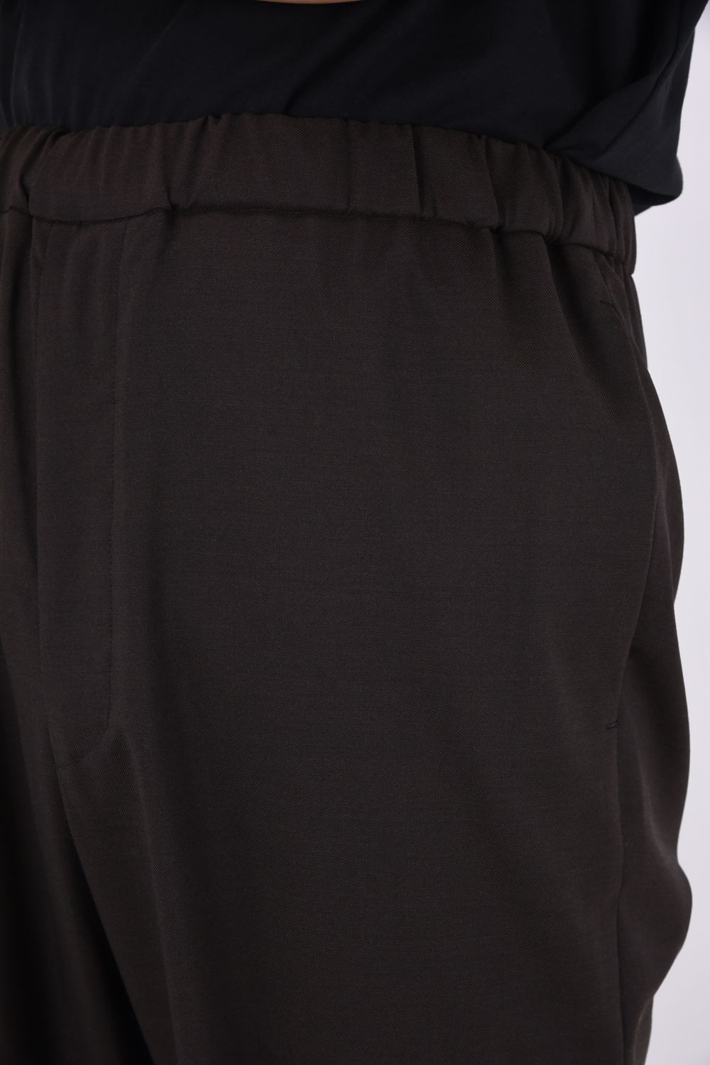 TWILL SOFT FLARE PANTS / ツイル ソフトフレアパンツ (ブラウン)