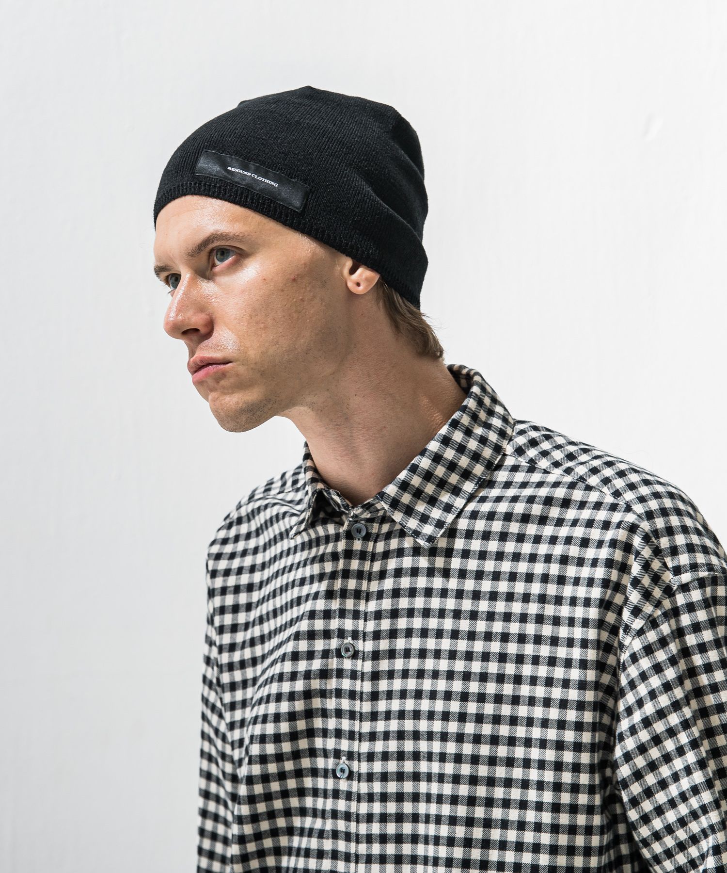 WOOL KNIT CAP / ウール ブランドタグ ニットキャップ (ブラック) (12月上旬入荷予定) ※オーダー締切:9月7日(月)17時
