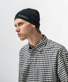 WOOL KNIT CAP / ウール ブランドタグ ニットキャップ (ブラック) (12月上旬入荷予定) ※オーダー締切:9月7日(月)17時