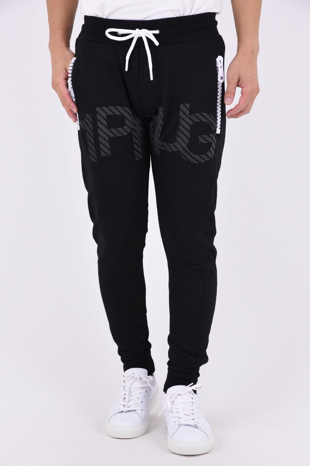 【26AW】 TC FRENCH TERRY SHADOW LOGO LONG PANTS / フレンチテリー シャドーロゴ ロングパンツ (ブラック)