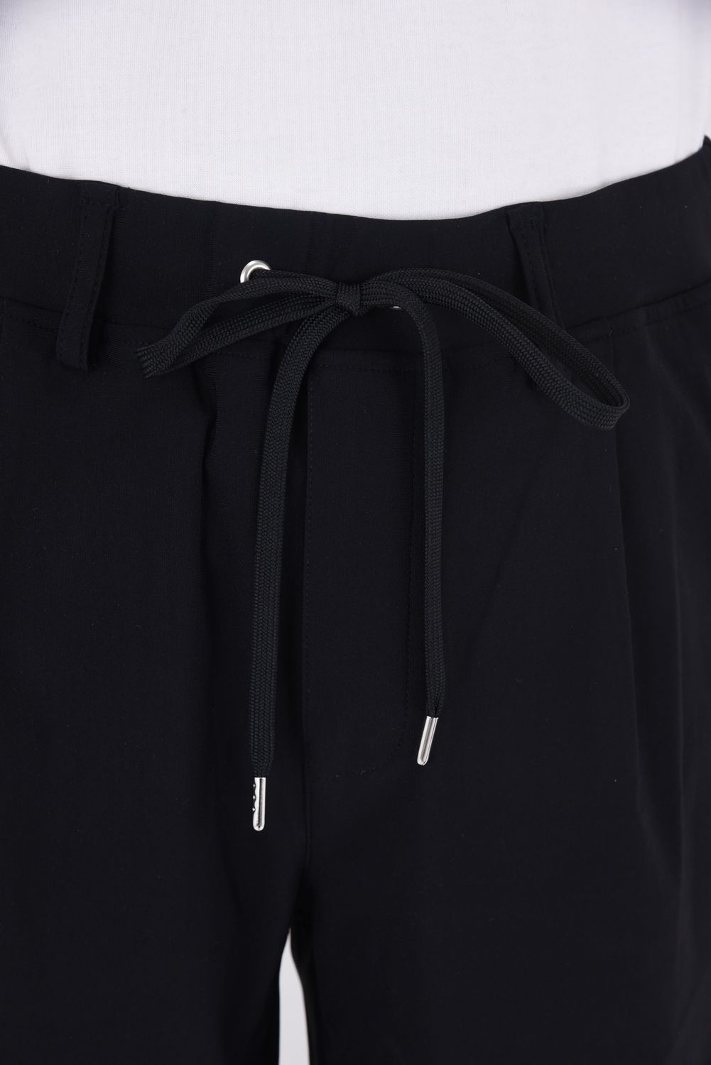 【26SS 39th】 Johnson LINE WIDE PT / 360°ストレッチ ワイドシルエット ジョンソンラインパンツ (ブラック/ブラック)