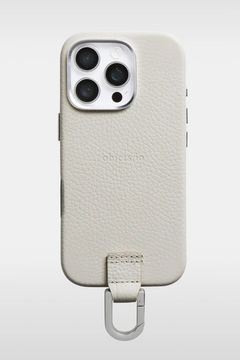CARABINER-CASE / カラビナ付 iPhone レザーケース (マシュマロ)