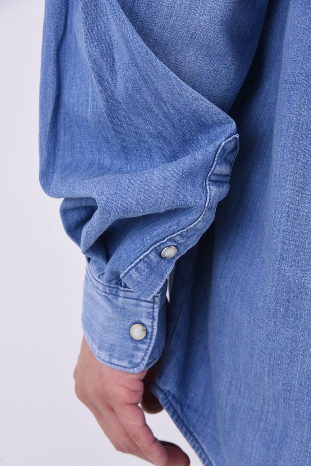 DENIM JACK SHIRTS / ヴィンテージ加工 ダンガリーシャツ インディゴユーズド