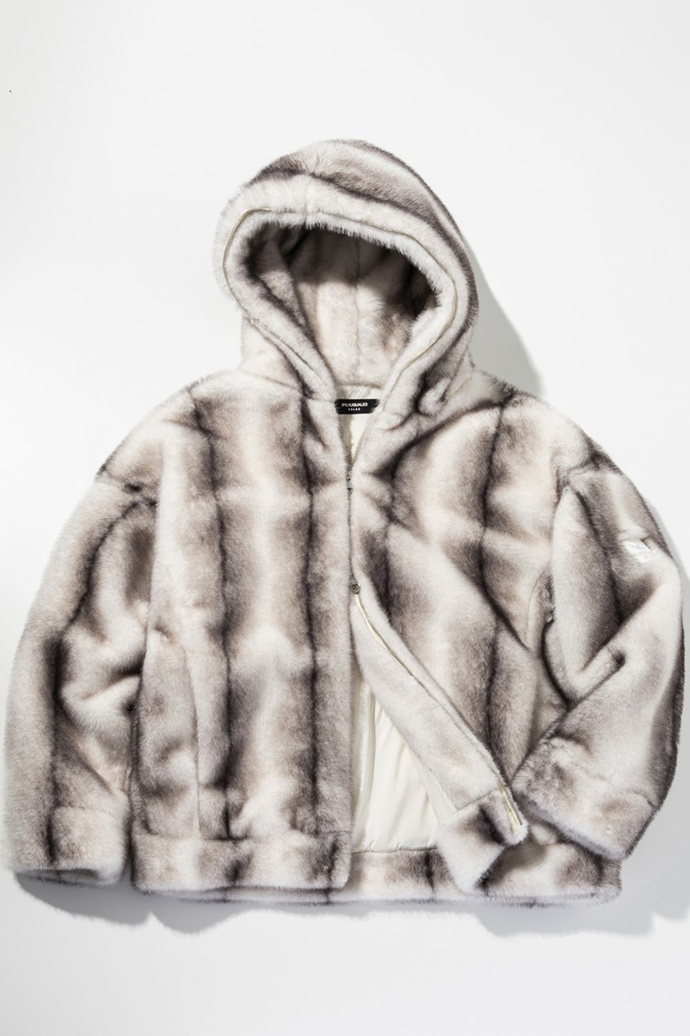 【26AW】 RICH FUR OUTER / ジップアップ リッチファーフーディー (ホワイト) (10月上旬入荷予定)