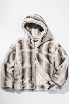 【26AW】 RICH FUR OUTER / ジップアップ リッチファーフーディー (ホワイト) (10月上旬入荷予定)