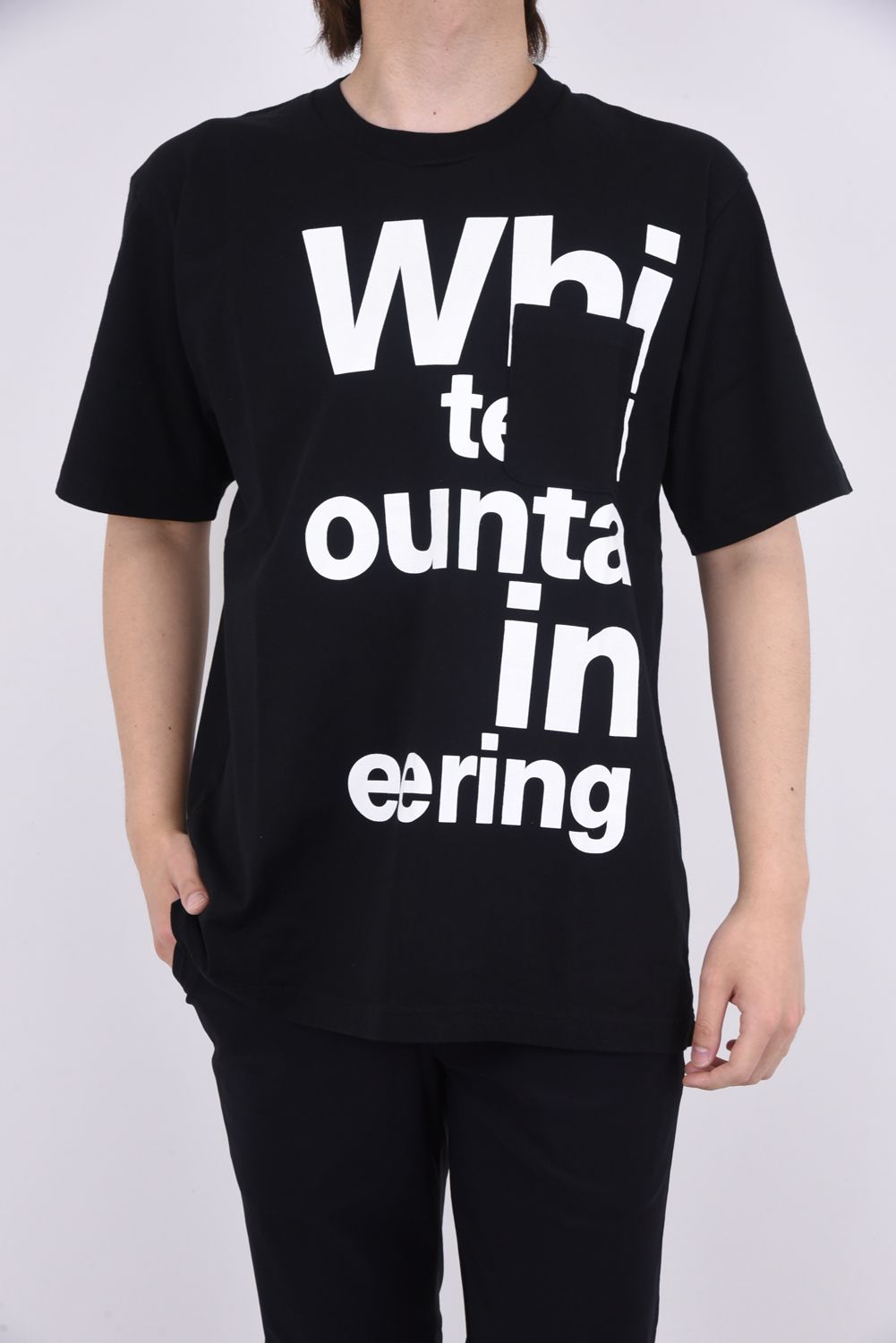 WM LINE CHANGE LOGO PRINTED T-SHIRT / チェンジ ロゴ プリント クルーネック Tシャツ ブラック