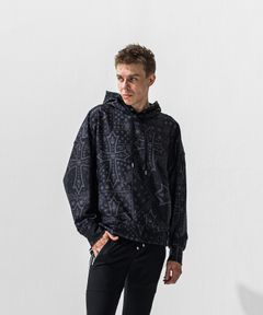OVER HOODIE / トリコット オーバーパーカー (クロスブラック) (1月上旬入荷予定) ※オーダー締切:9月7日(月)17時