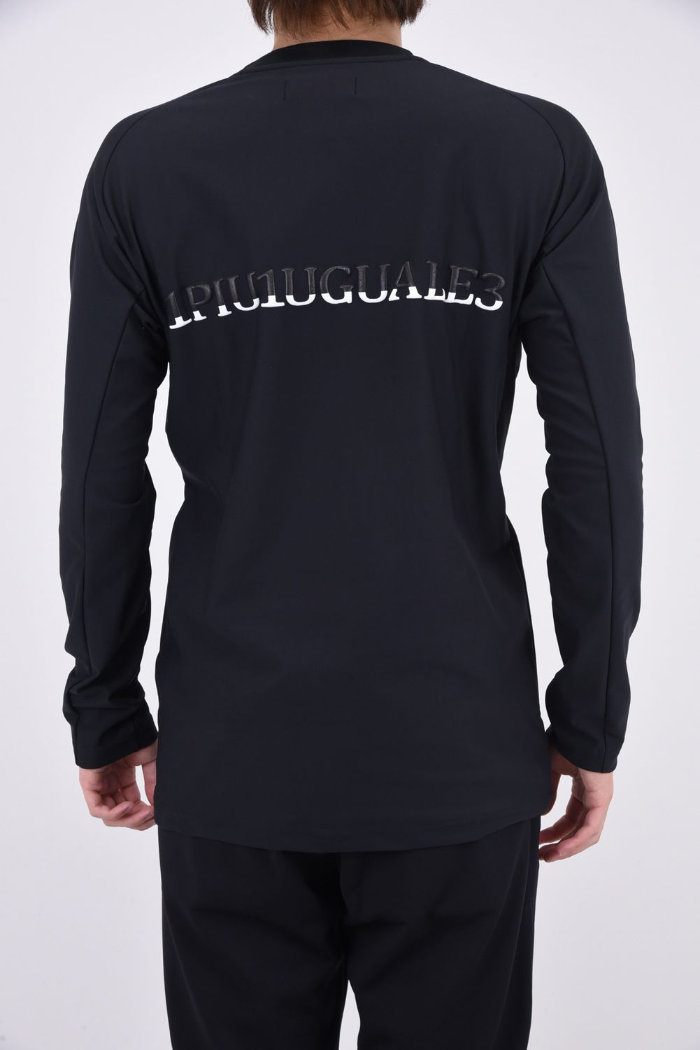 113 SPORT AIR BOOST V NECK L/S BLACK / 3Dツートンロゴ ロングスリーブ Vネック Tシャツ ブラック