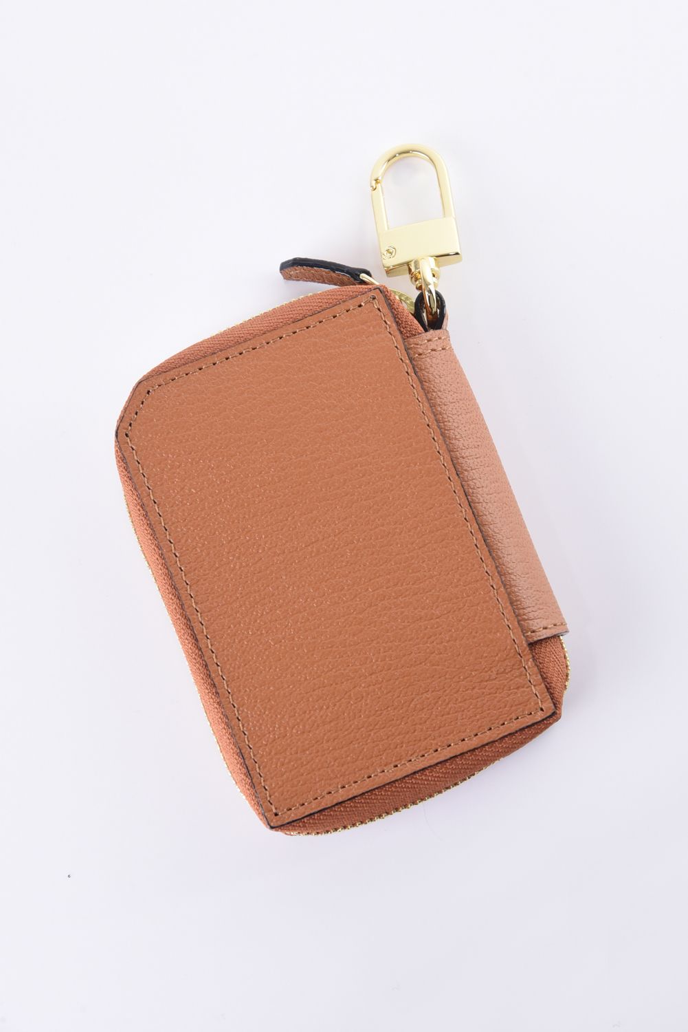 【残り1点】 SMART W KEY CASE / LA122GT ゴートレザー スマートWキーケース キャラメル / アイボリー