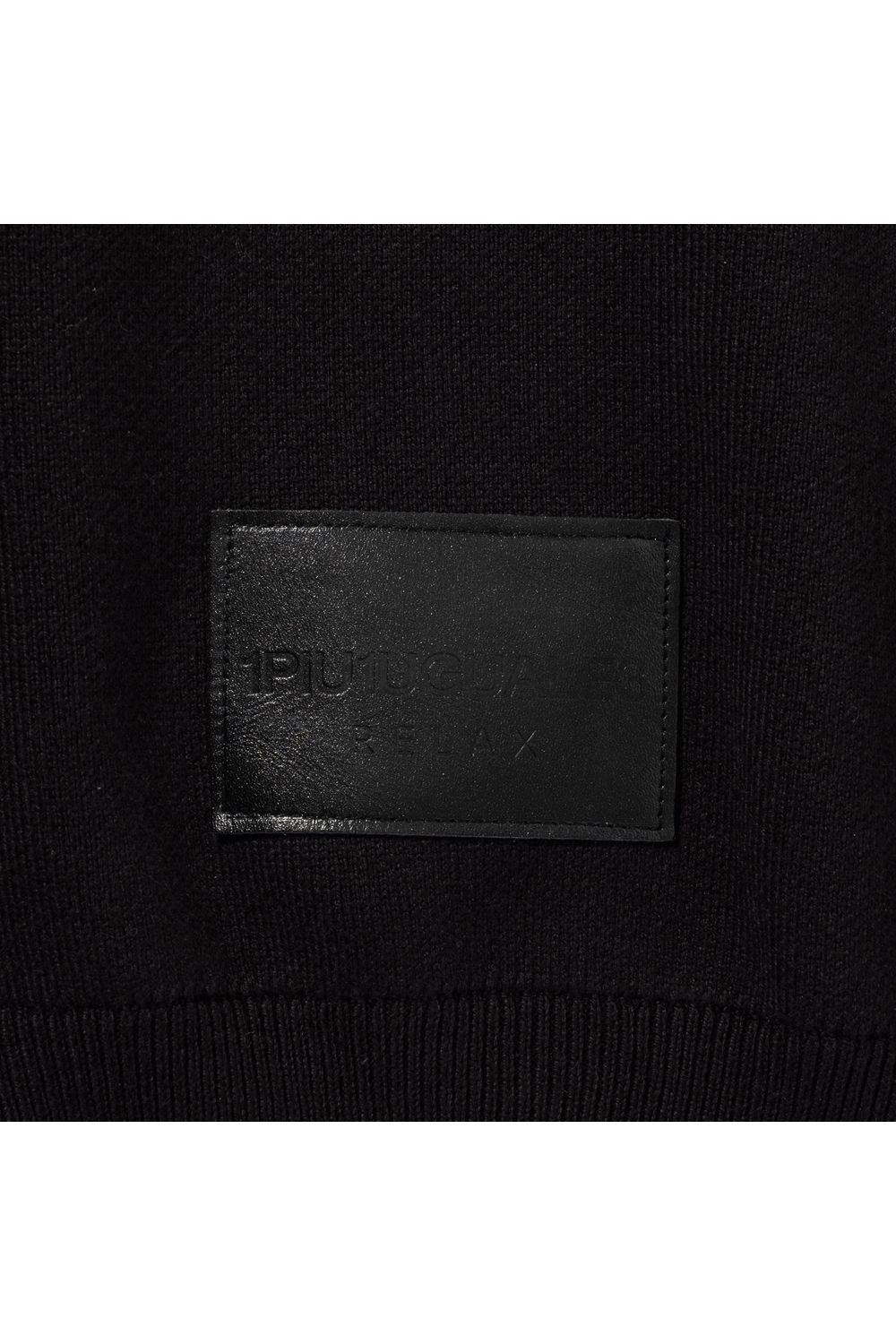 BIG PATCH BIG PIS NAME CREW NECK KNIT / ビッグパッチ ピスネーム クルーネックニット (ブラック) (9月上旬入荷予定)