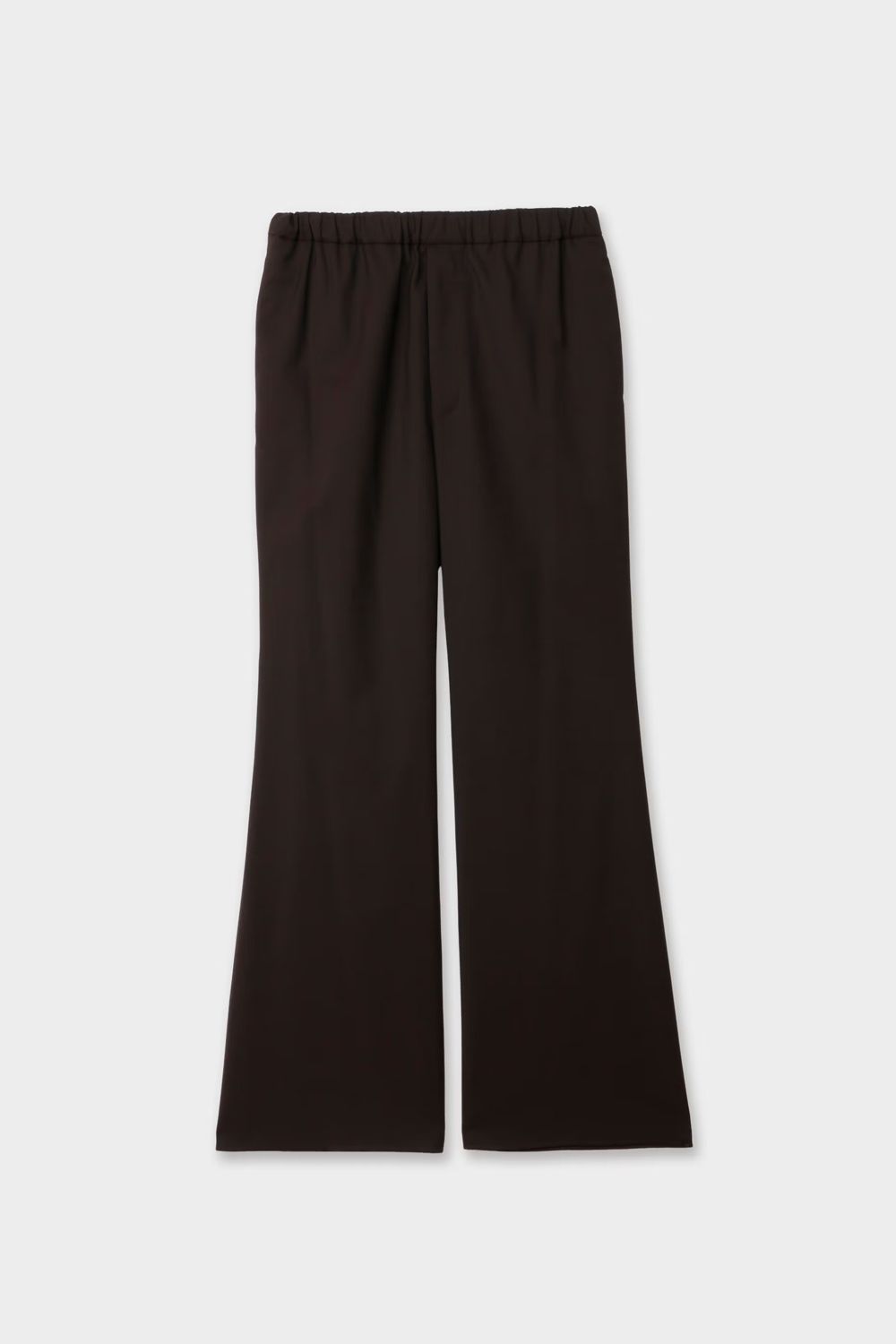 TWILL SOFT FLARE PANTS / ツイル ソフトフレアパンツ (ブラウン) (8月下旬~9月上旬）