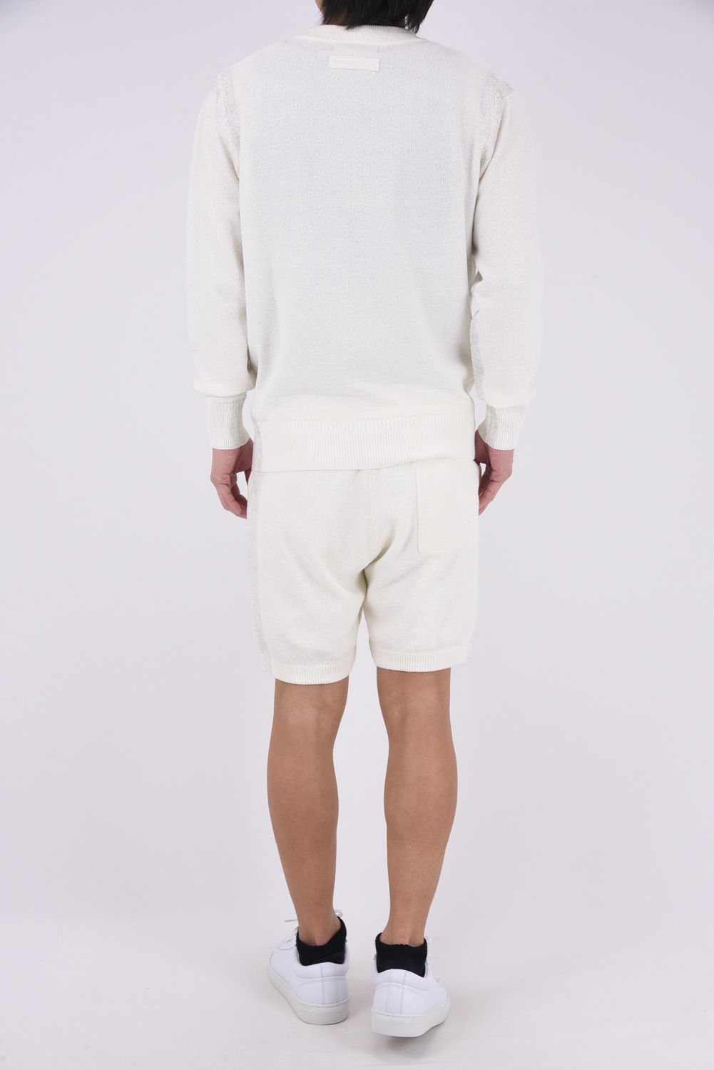 【26SS】 PARTIAL FOIL PRINT SHORTS KNIT / 箔プリント ニットショーツ (ホワイト)