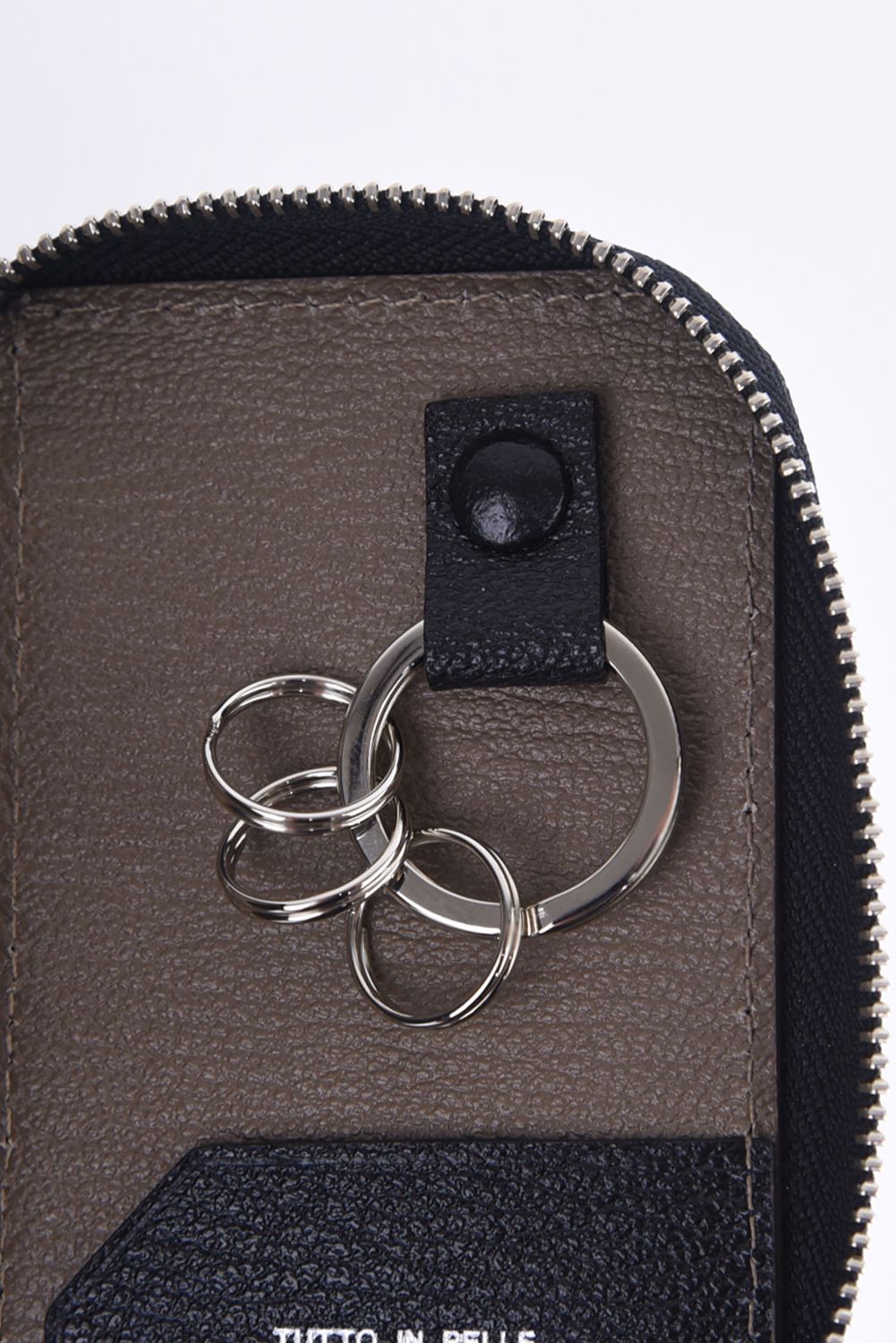 【残り1点】 SMART W KEY CASE / LA122GT ゴートレザー スマートWキーケース ブラック / グレー
