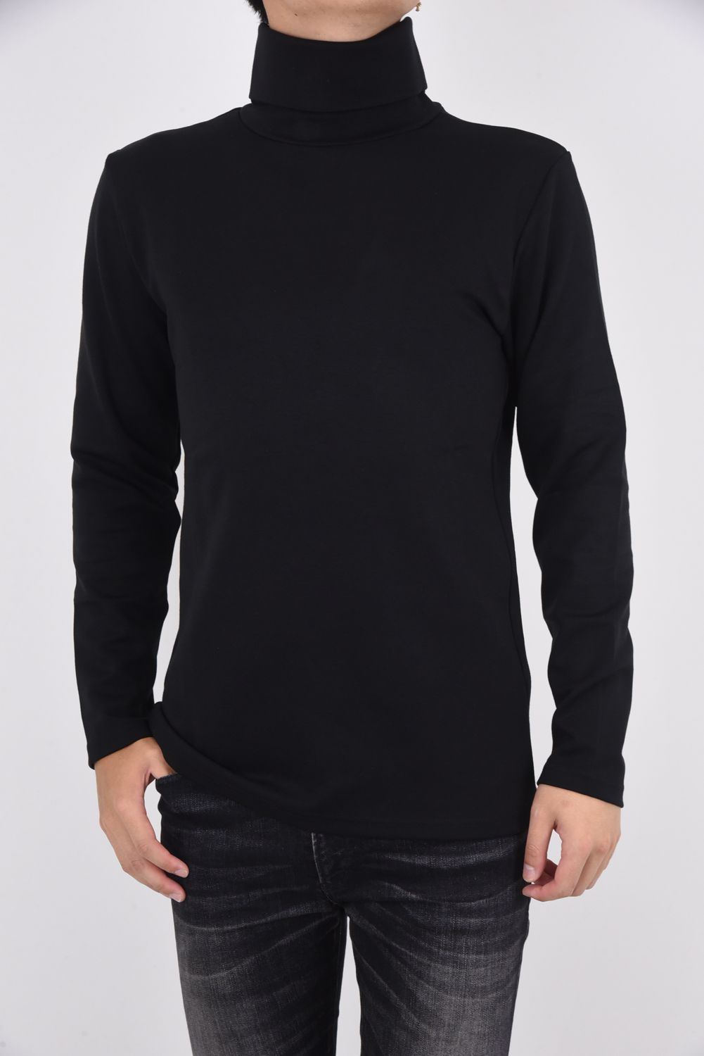 L/S TURTLE / ロングスリーブ ウォーム タートルーネック ブラック