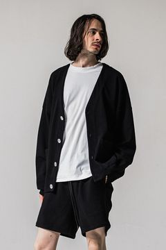 blister knit C/D / ブリスターニット Vネックカーディガン (ブラック)