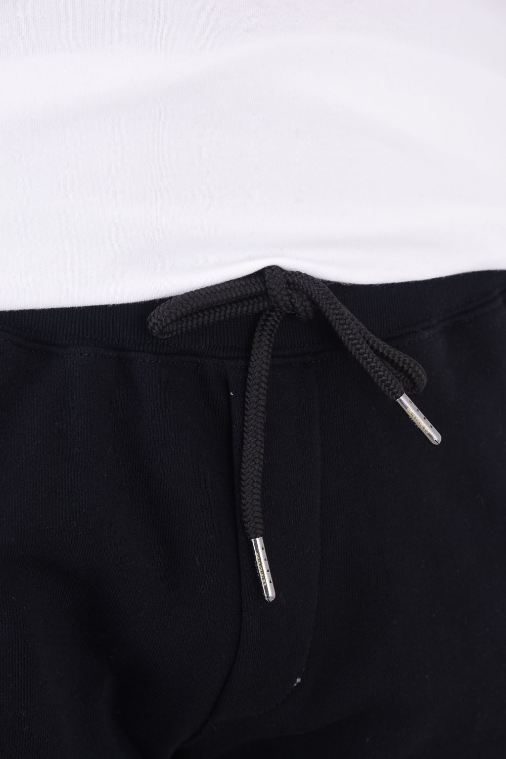 SHINING STONE LONG PANTS  / サガラ刺繍 ロゴ ラインストーン ロングパンツ ブラック