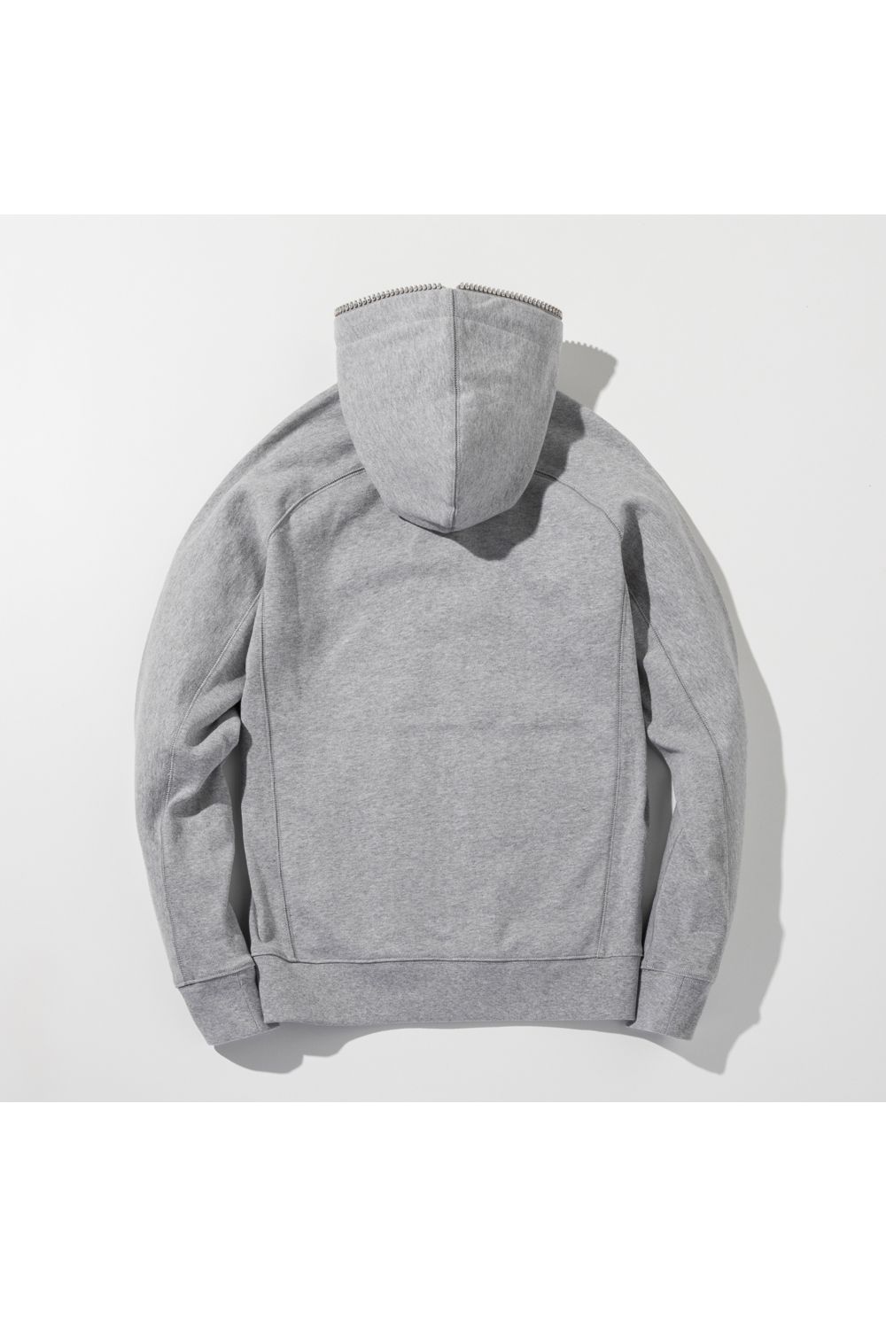 GLITTER ZIP + PLATE HOODIE / シルバーロゴプレートスウェットパーカー (グレー) (9月上旬入荷予定)