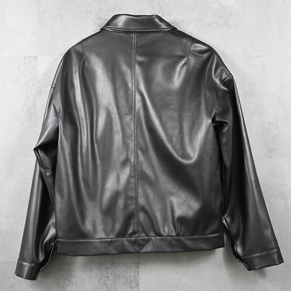 leather sp jk / エコレザー スポーツマンジャケット (シルバー) (9月末入荷予定) ※オーダー締切:5月23日(土)17時